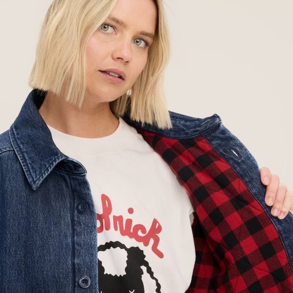 Woolrich x Target Unisex Adult Denim Shacket - Woolrich Dark Wash Denim - Picture 2 of 5